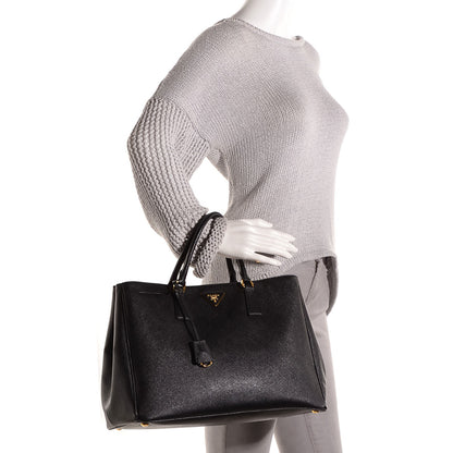 Prada Saffiano Lux Large Tote Nero Black 2 of 9