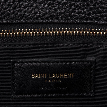 Saint Laurent Grained Calfskin Small Sac De Jour Black 7 of 13