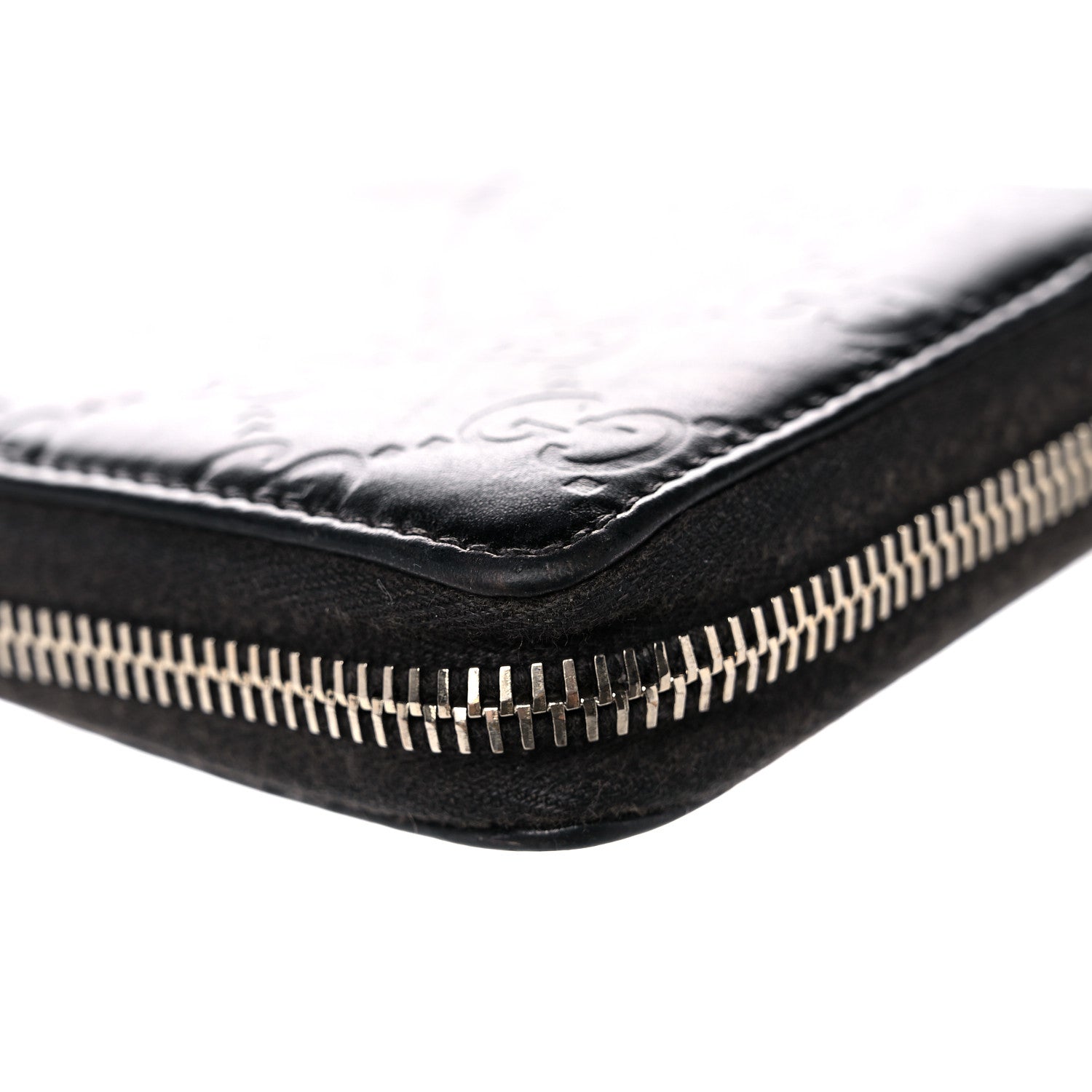 Gucci Guccissima Large Twins Zip Around Wallet Black 12 of 19