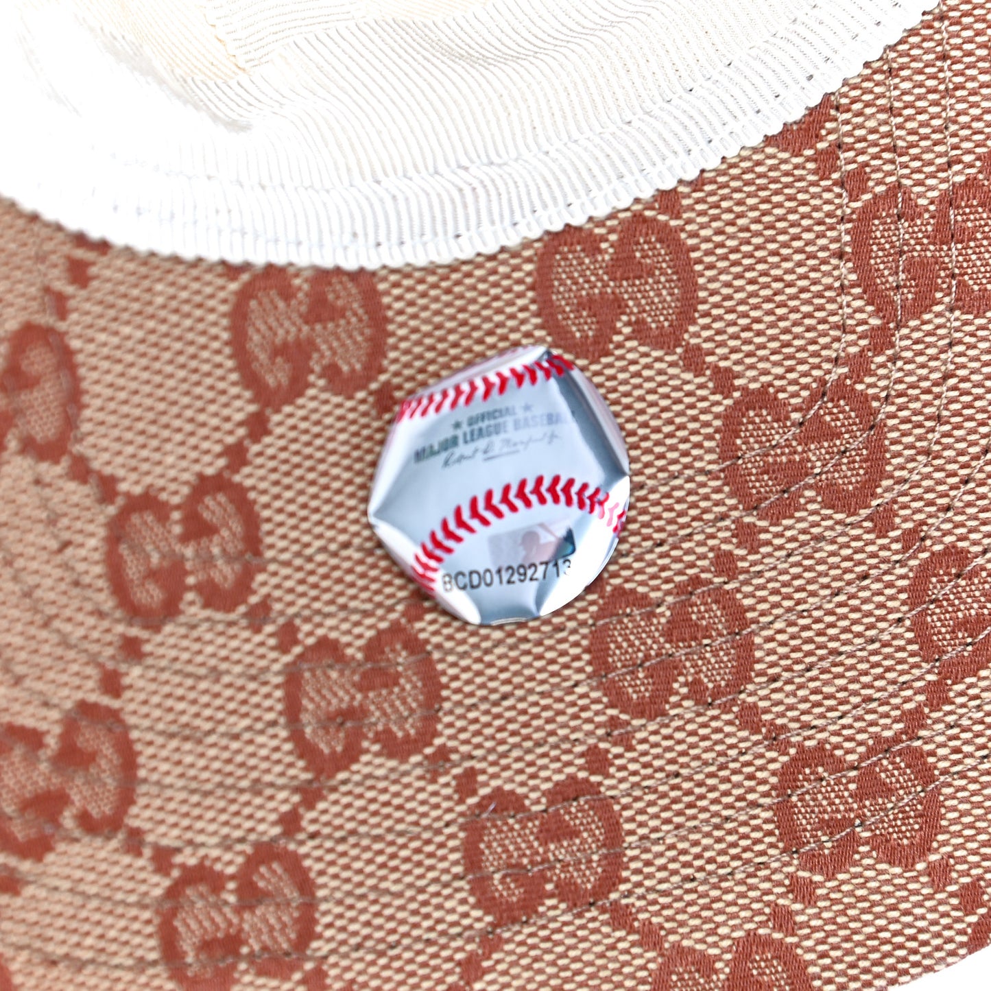 X MLB Monogram SF Giants Baseball Hat 57-61 Beige Ruggine