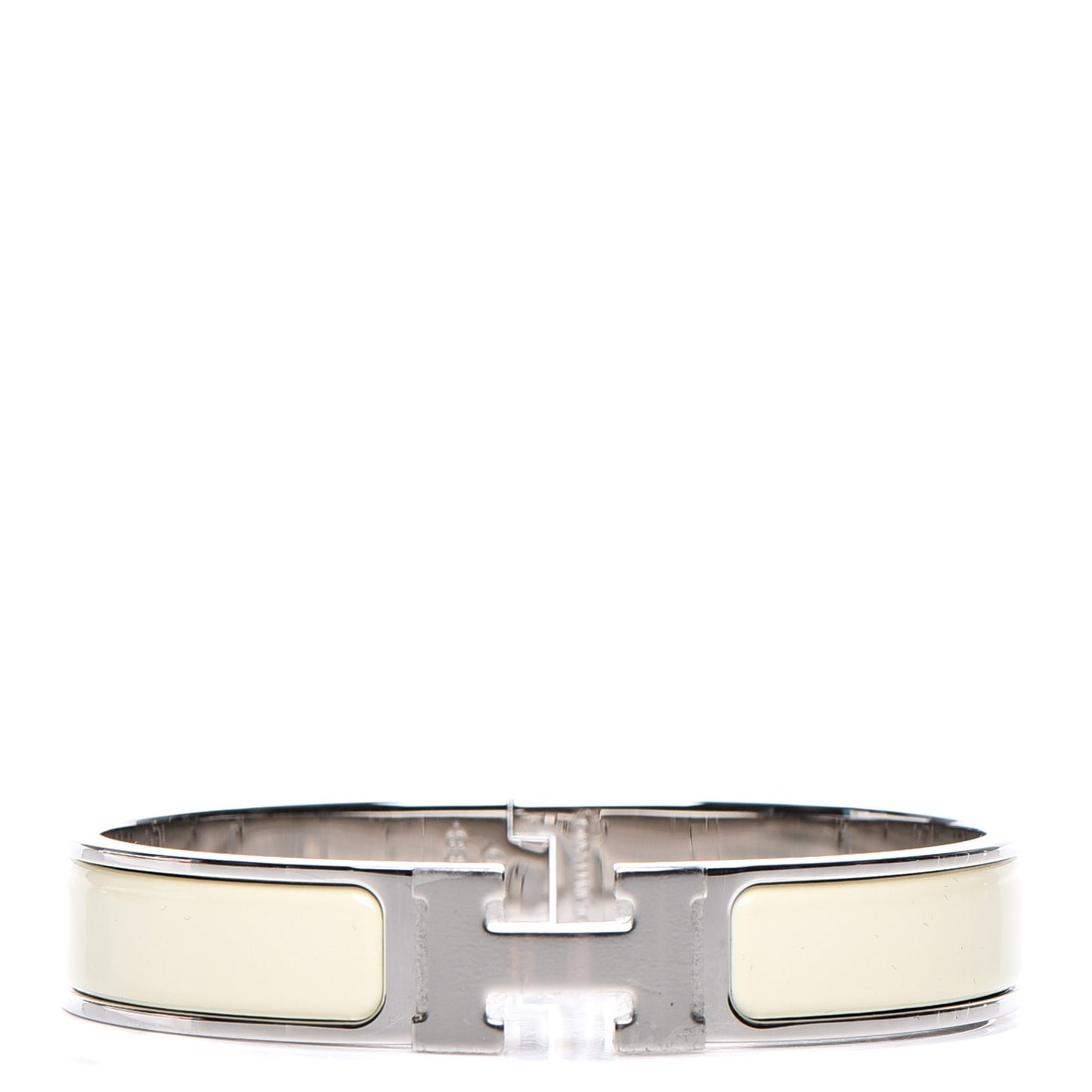 Enamel Narrow Clic Clac H Bracelet GM Craie