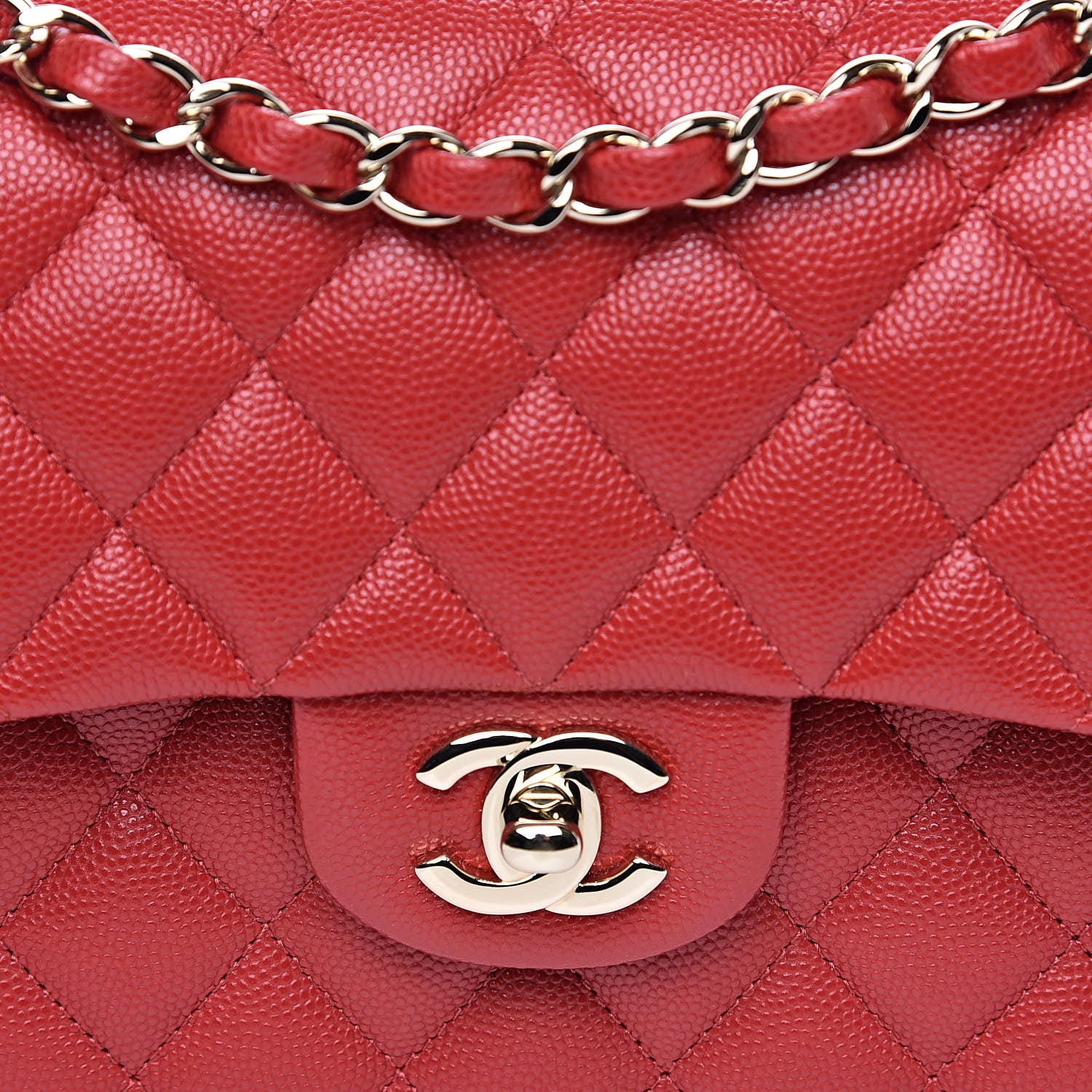 Chanel Caviar Quilted Small Double Flap Red 10 of 12