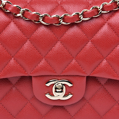 Chanel Caviar Quilted Small Double Flap Red 10 of 12