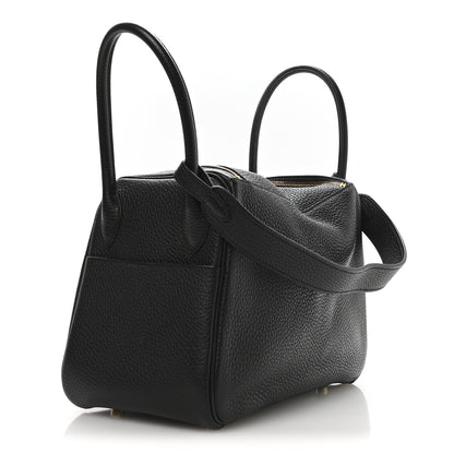 Hermes Taurillon Clemence Lindy 26 Black 3 of 11