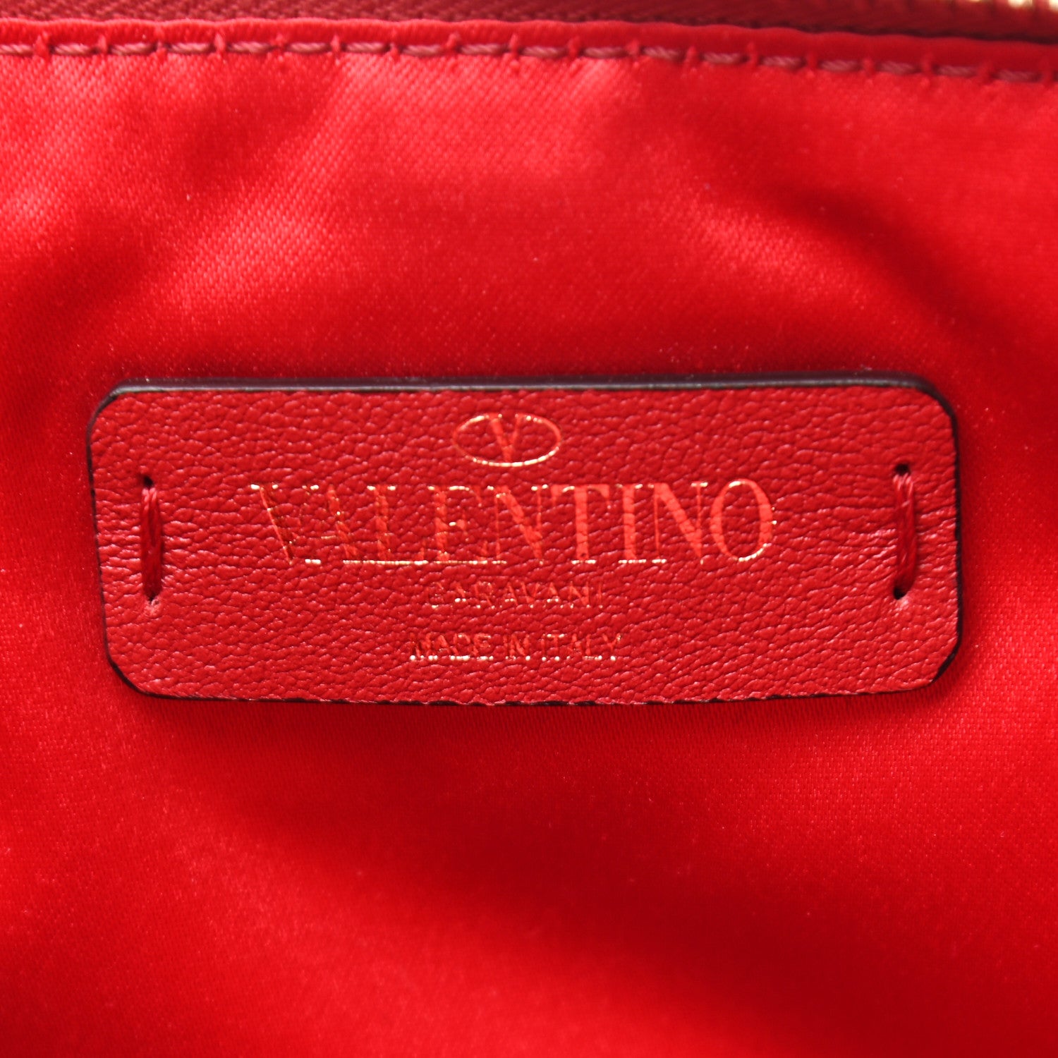 Valentino Garavani Nappa Candystud Zip Pouch Red Blue 6 of 6