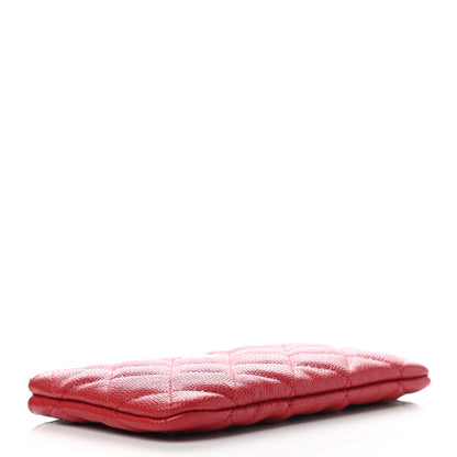 Chanel Caviar Quilted Small Cosmetic Case Red 4 of 7