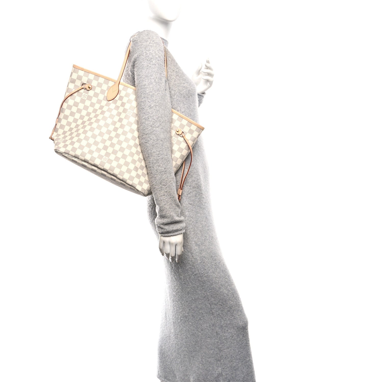 Louis Vuitton Damier Azur Neo Neverfull MM Rose Ballerine 2 of 9