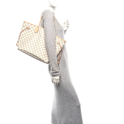 Louis Vuitton Damier Azur Neo Neverfull MM Rose Ballerine 2 of 9