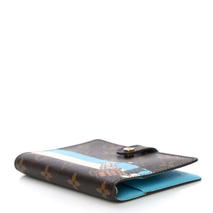Louis Vuitton Monogram Groom Small Ring Agenda Cover Blue 4 of 11
