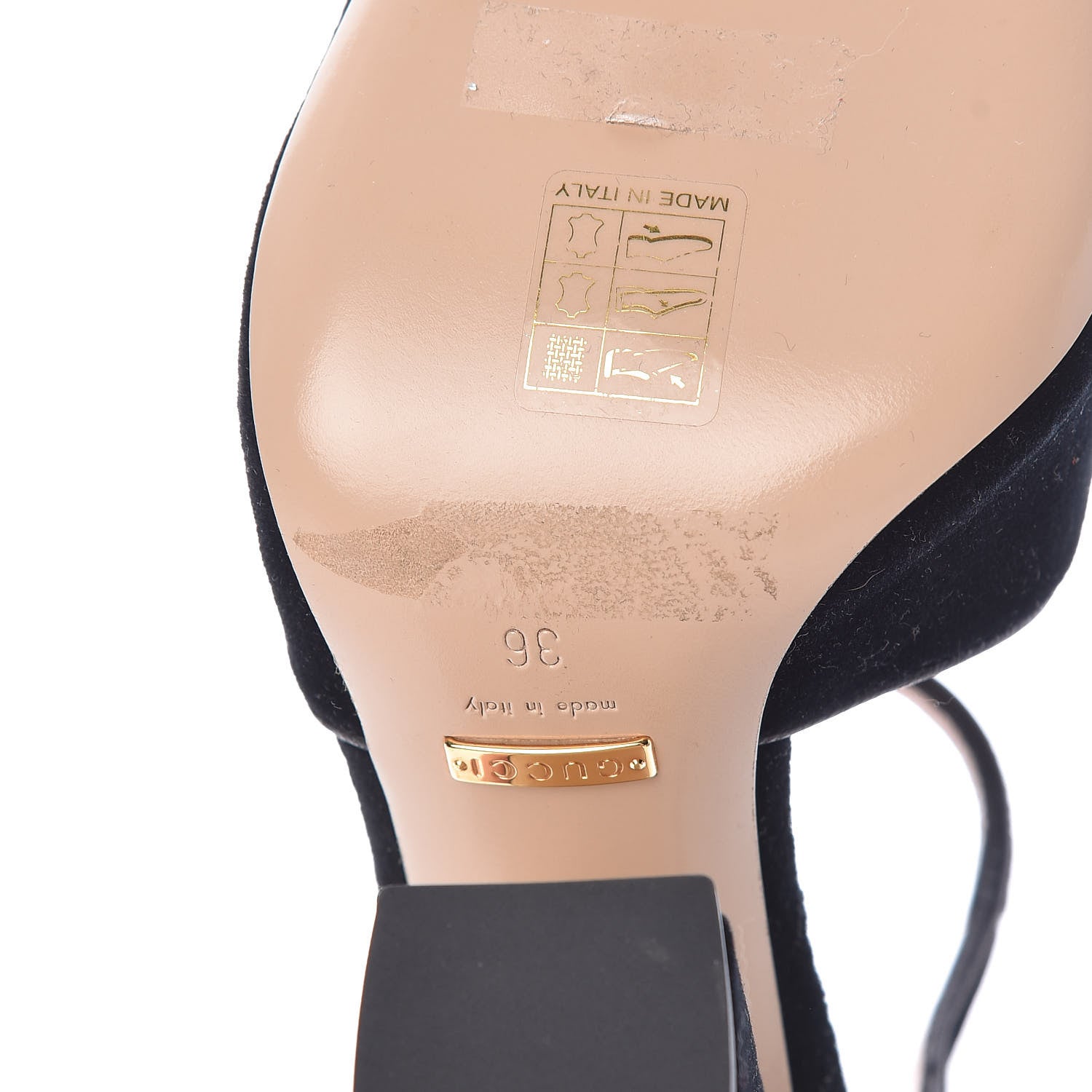 Gucci Velvet Bee Sandal 36 Black 13 of 14