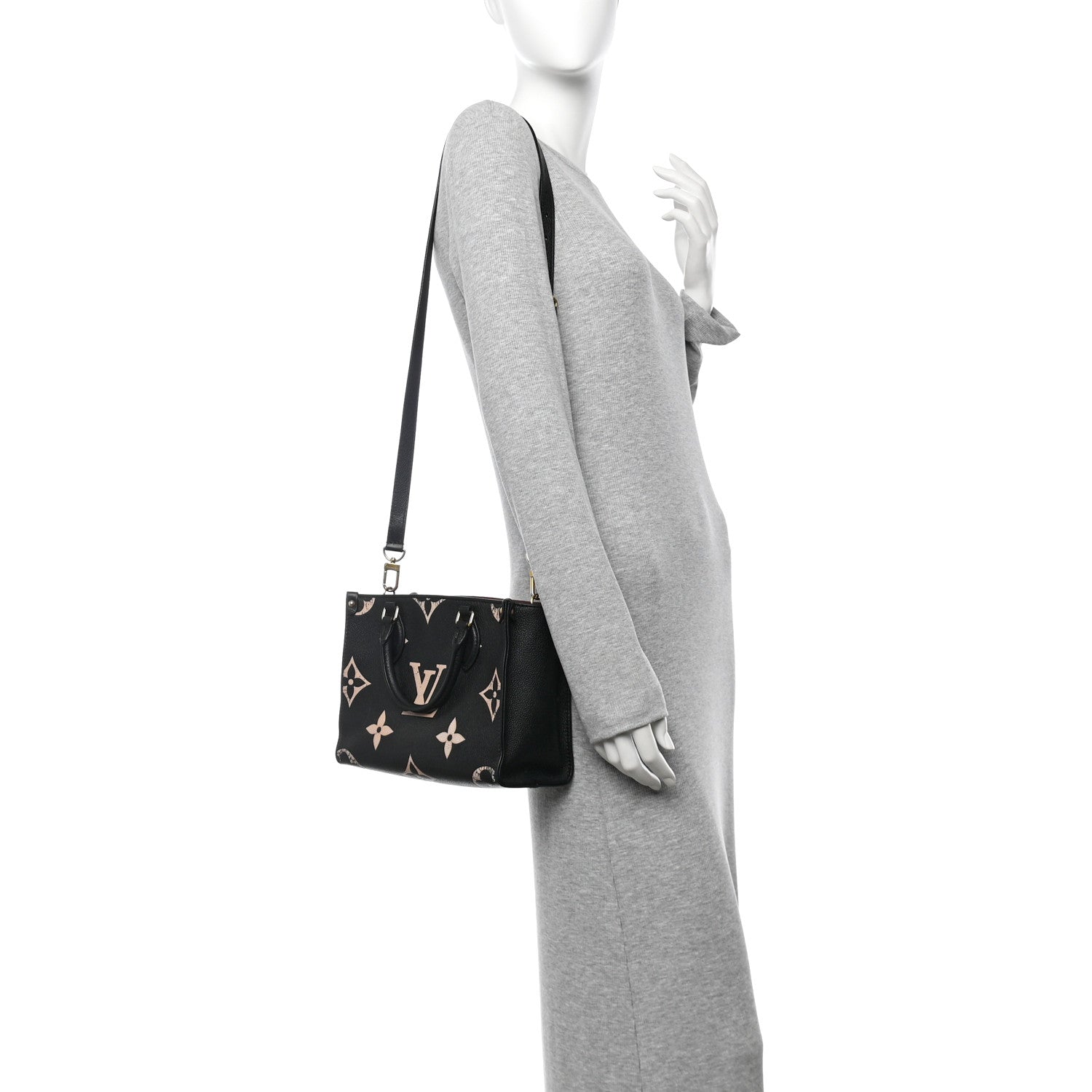 Louis Vuitton Empreinte Monogram Giant Onthego PM Black Beige 2 of 11
