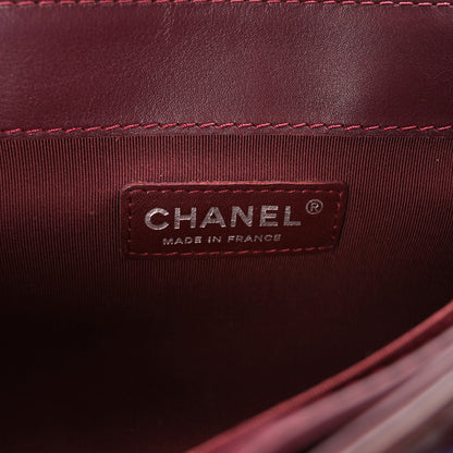 Chanel Patent New Medium Boy Reverso Flap Burgundy 6 of 10