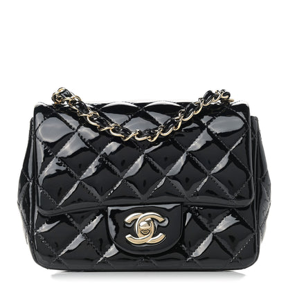 Chanel Patent Calfskin Quilted Mini Square Flap Black 1 of 9
