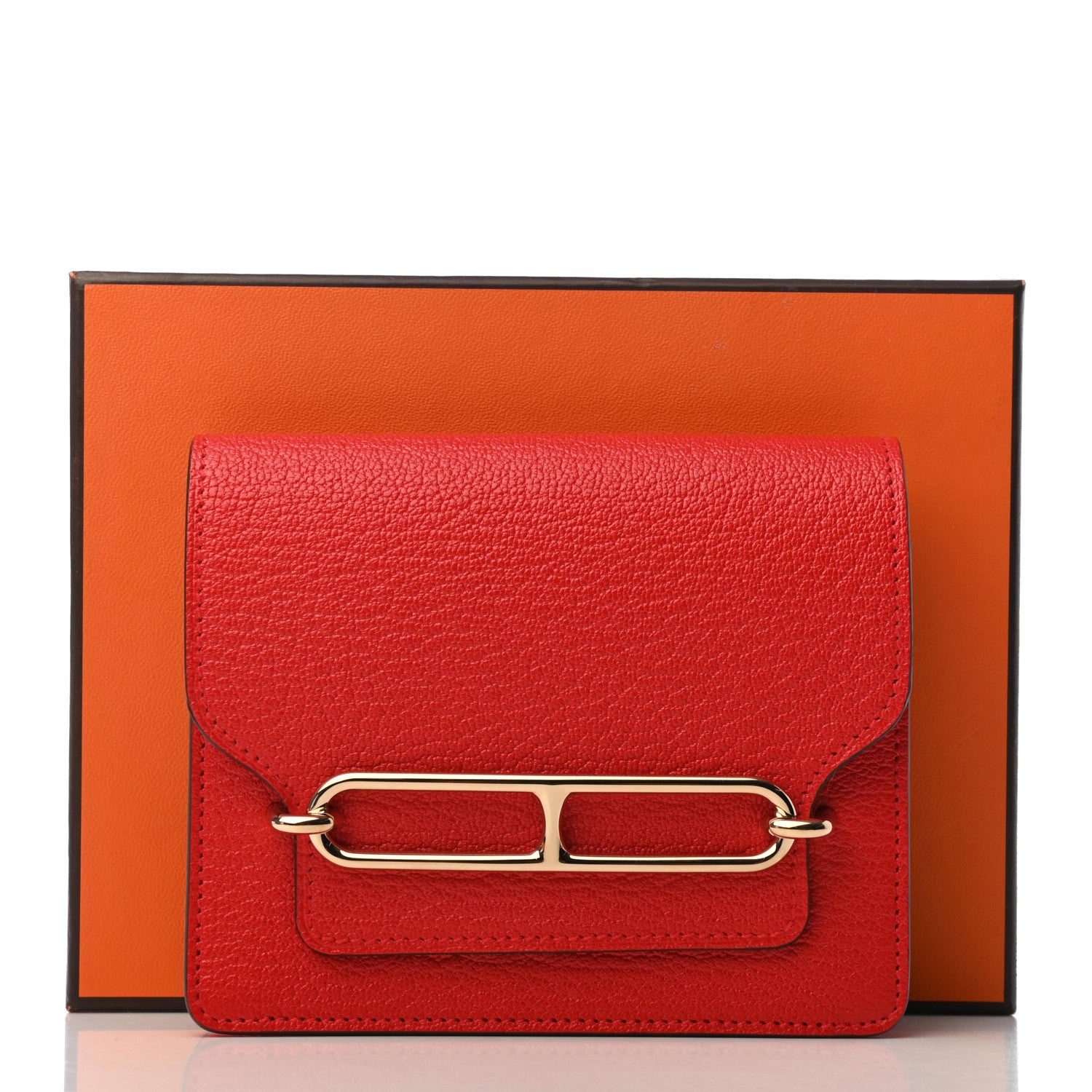 Hermes Chevre Mysore Roulis Slim Wallet Rouge De Coeur 8 of 8