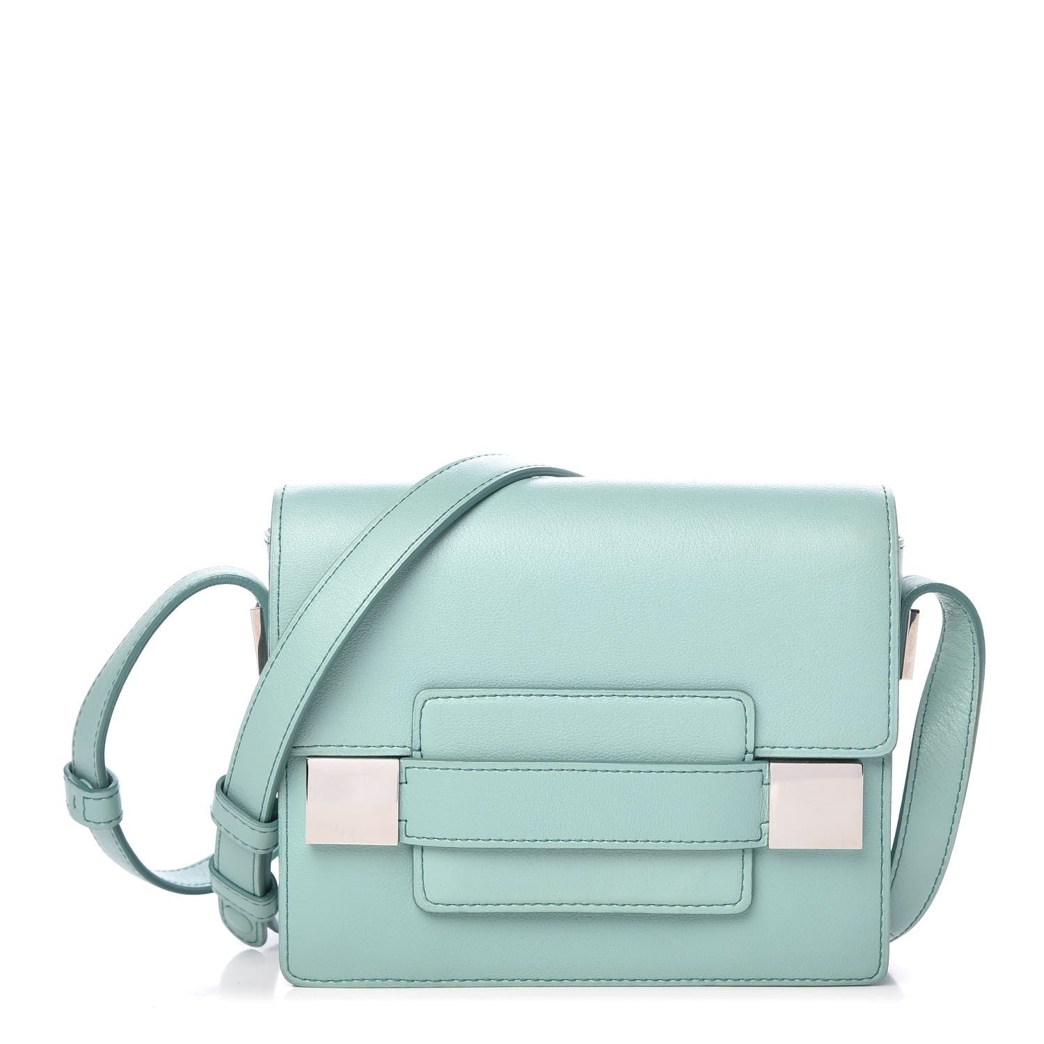 Delvaux Calfskin Mini Madame Crossbody Lagon 1 of 7