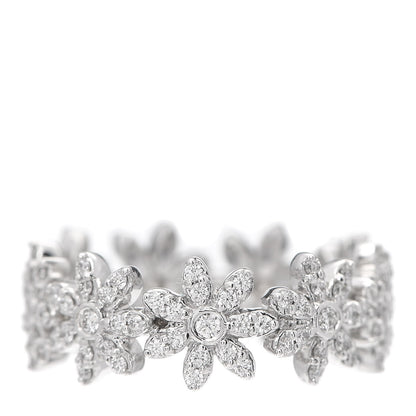 Tiffany 18K White Gold Diamond Metro Daisy Band Ring 49 5 3 of 6