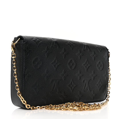 Louis Vuitton Empreinte Pochette Felicie Chain Wallet Black 4 of 12