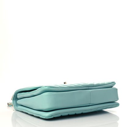 Chanel Lambskin Chevron Quilted Medium Trendy CC Dual Handle Flap Bag Mint Green 4 of 10