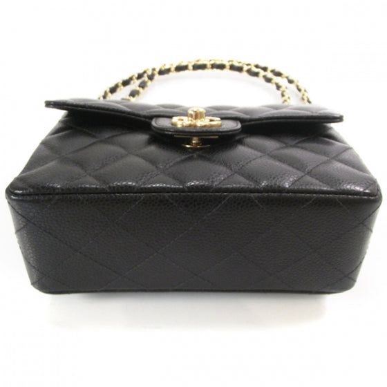Caviar Quilted Mini Flap Bag Black