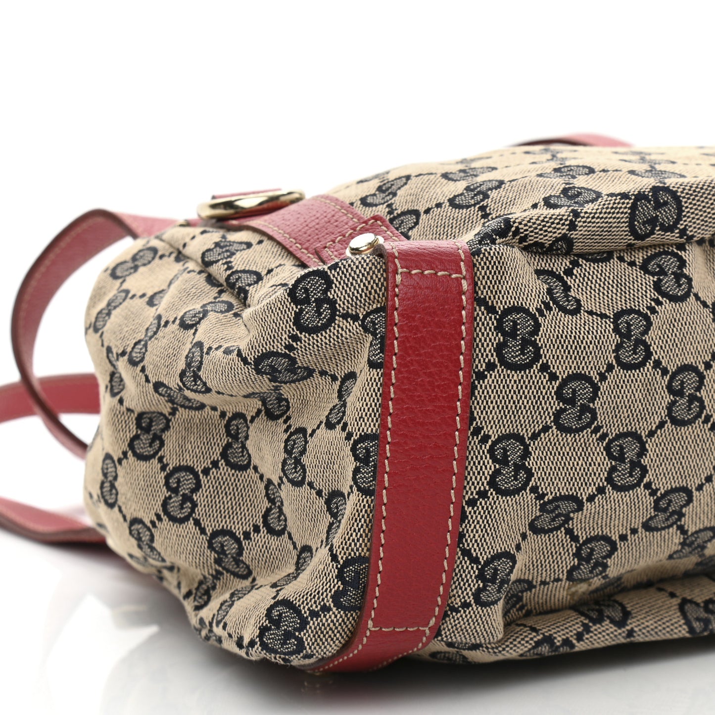 Monogram Medium Abbey Shoulder Bag Navy Red