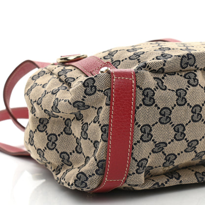 Gucci Monogram Medium Abbey Shoulder Bag Navy Red 9 of 10