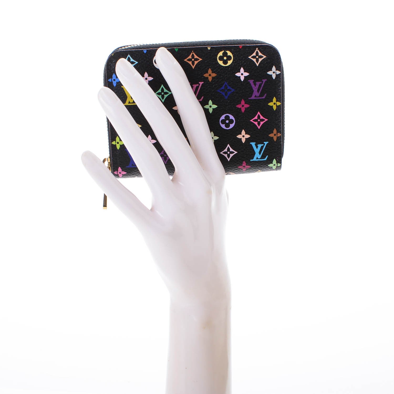 Louis Vuitton Monogram Multicolor Zippy Coin Purse Black Grenade 2 of 7