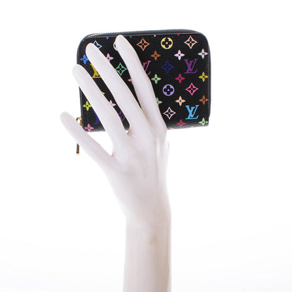 Louis Vuitton Monogram Multicolor Zippy Coin Purse Black Grenade 2 of 7