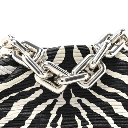 Bottega Veneta Nappa Zebra Print The Pouch Chain White Black 8 of 10