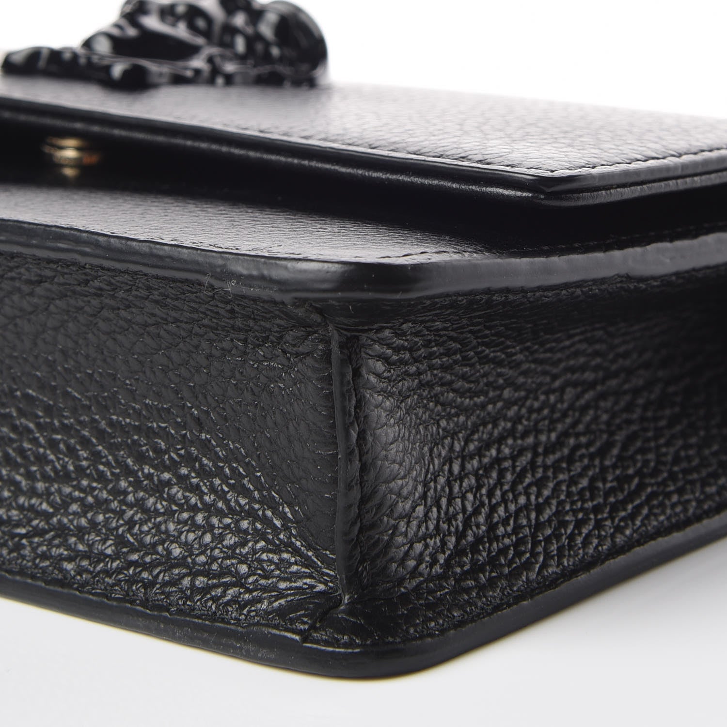 Versace Grained Calfskin Palazzo Chain Evening Bag Black 6 of 10