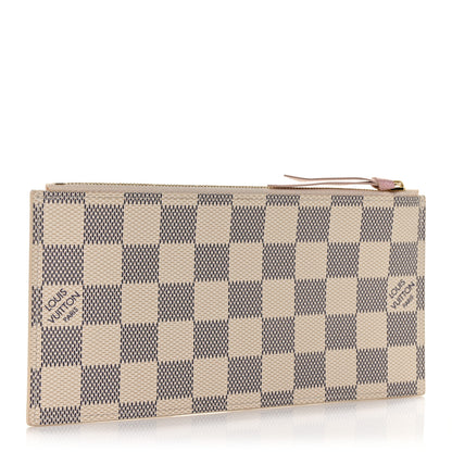 Louis Vuitton Damier Azur Felicie Chain Wallet Zippered Insert Rose Ballerine 3 of 8