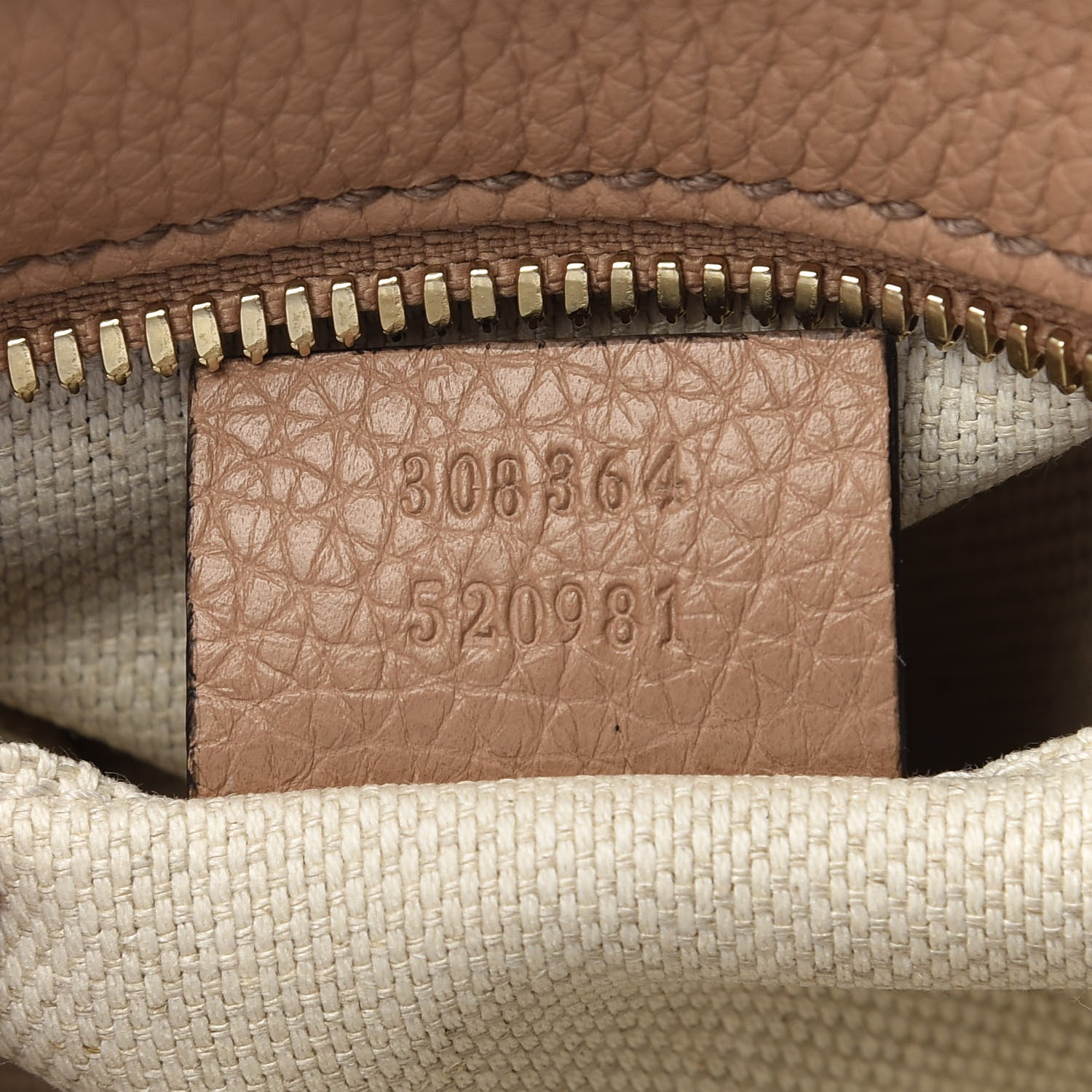 Gucci Pebbled Calfskin Small Soho Disco Bag Camelia 7 of 10
