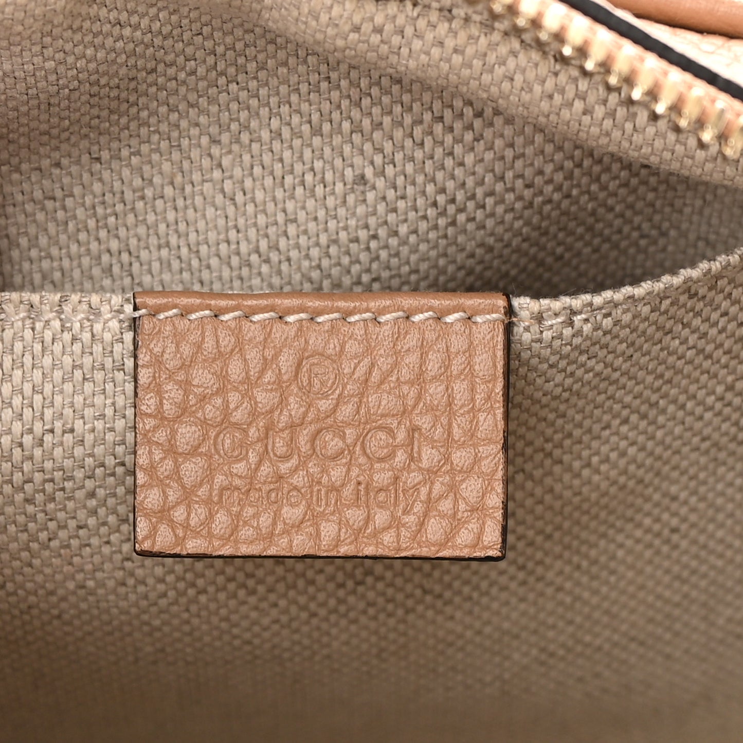 Pebbled Calfskin Small Soho Disco Bag Camelia