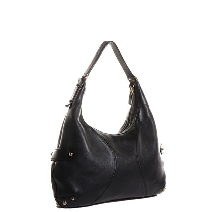 Gucci Leather Horsebit Chain Hobo Black 3 of 7