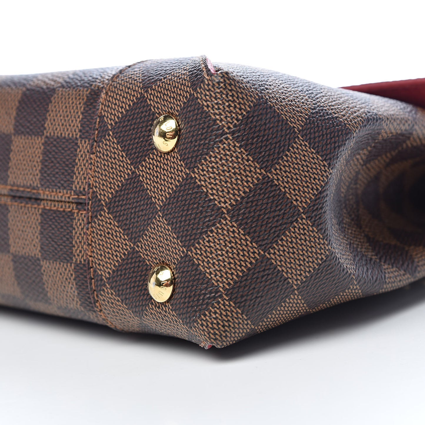 Damier Ebene Caissa Clutch Cherry