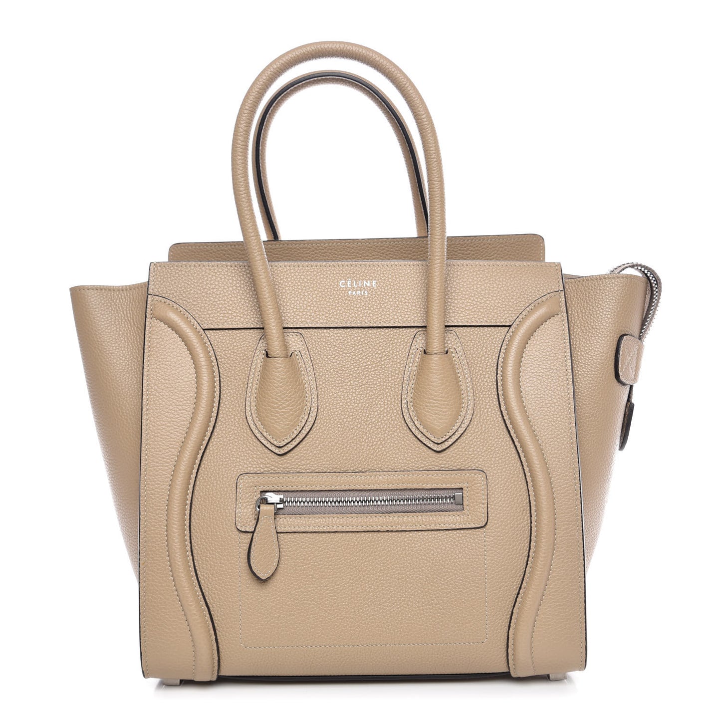 Drummed Calfskin Micro Luggage Dune
