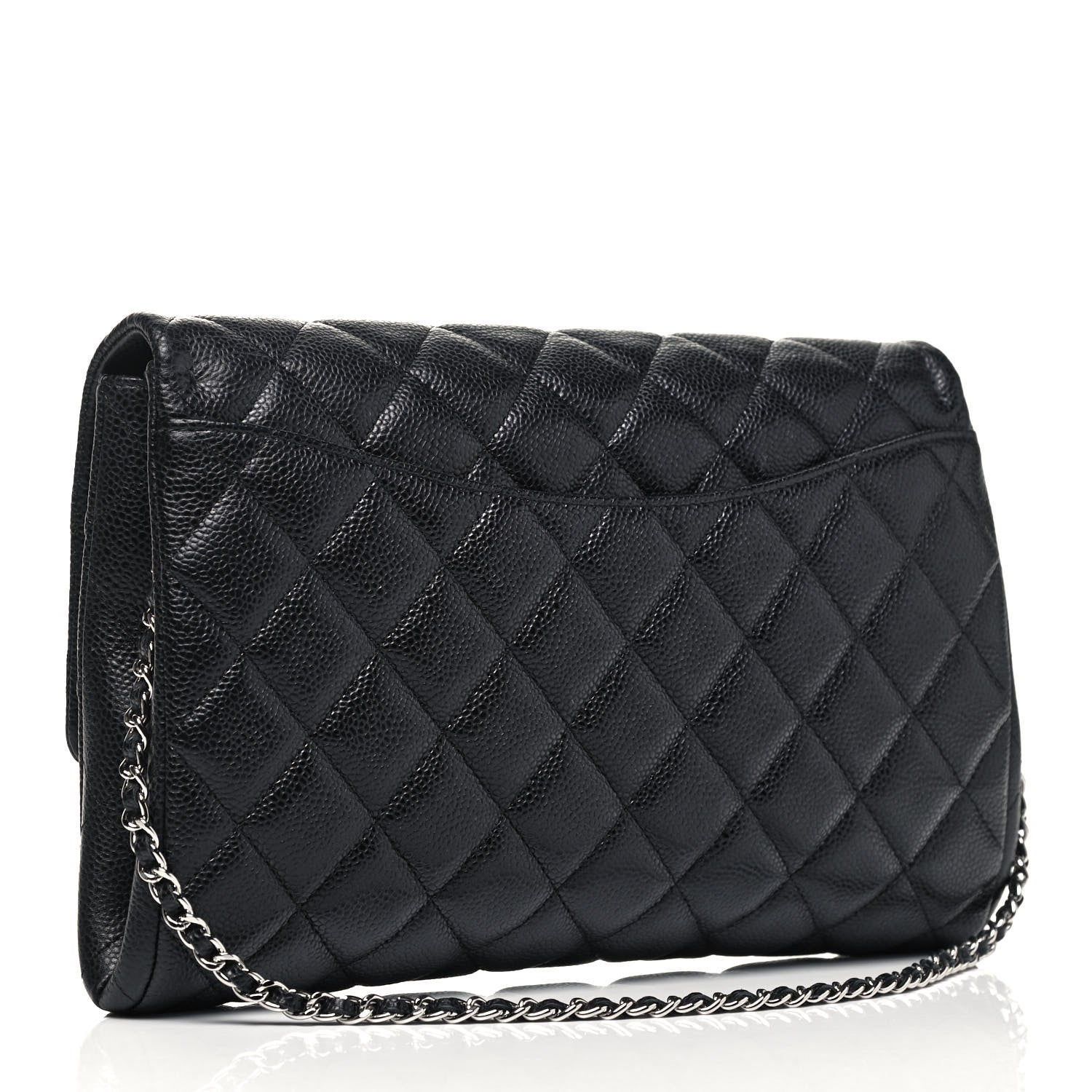 Chanel Caviar Quilted Clutch With Chain Flap Black 4 of 10