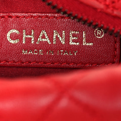Chanel Lambskin Quilted Small Hobo Red 6 of 19
