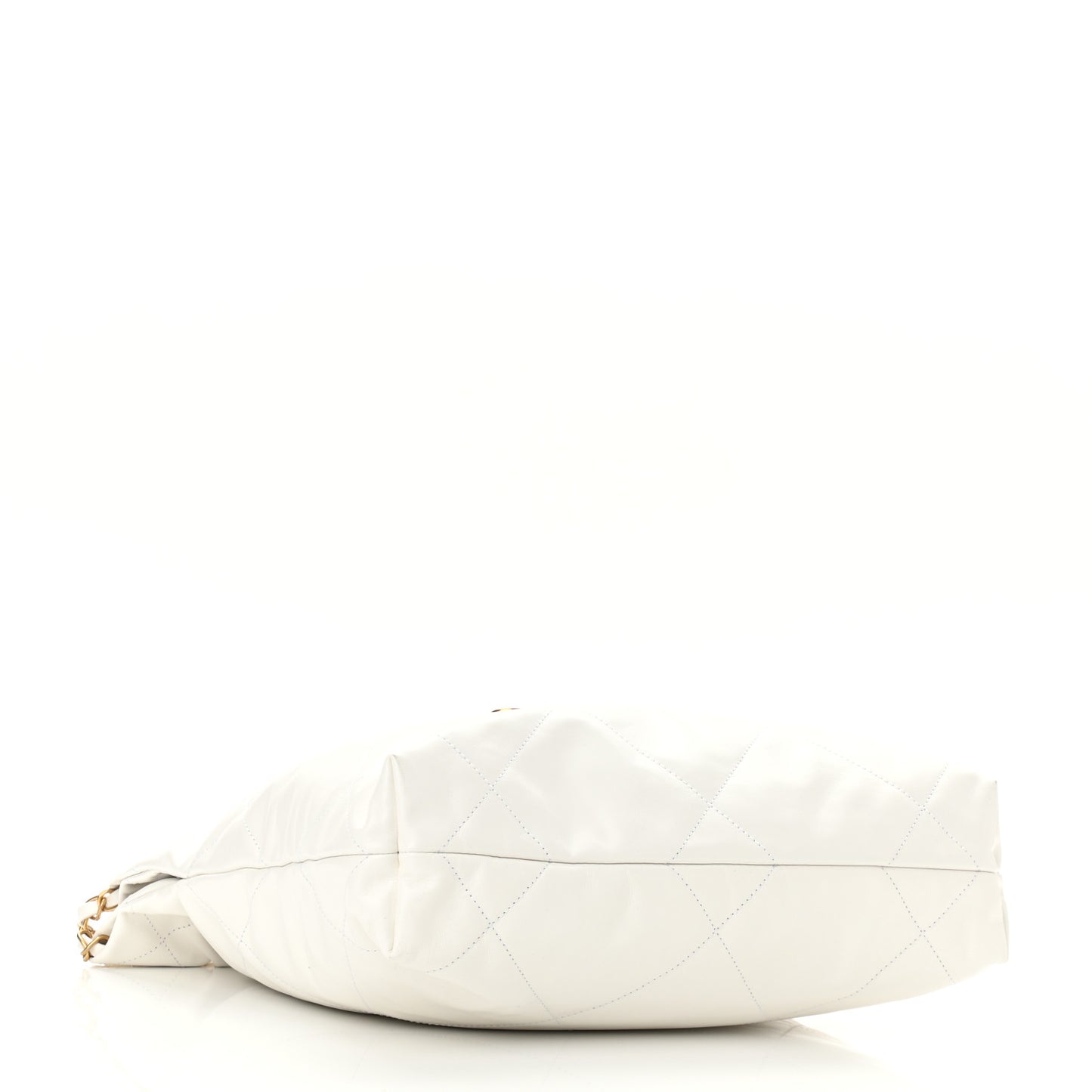 Shiny Calfskin Quilted Small Chanel 22 White