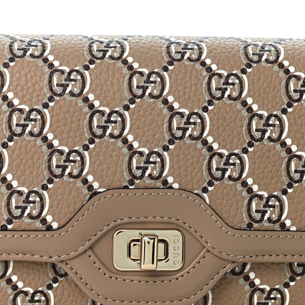 Gucci GG Shadow Monogram Small Luce Shoulder Bag Beige 8 of 10