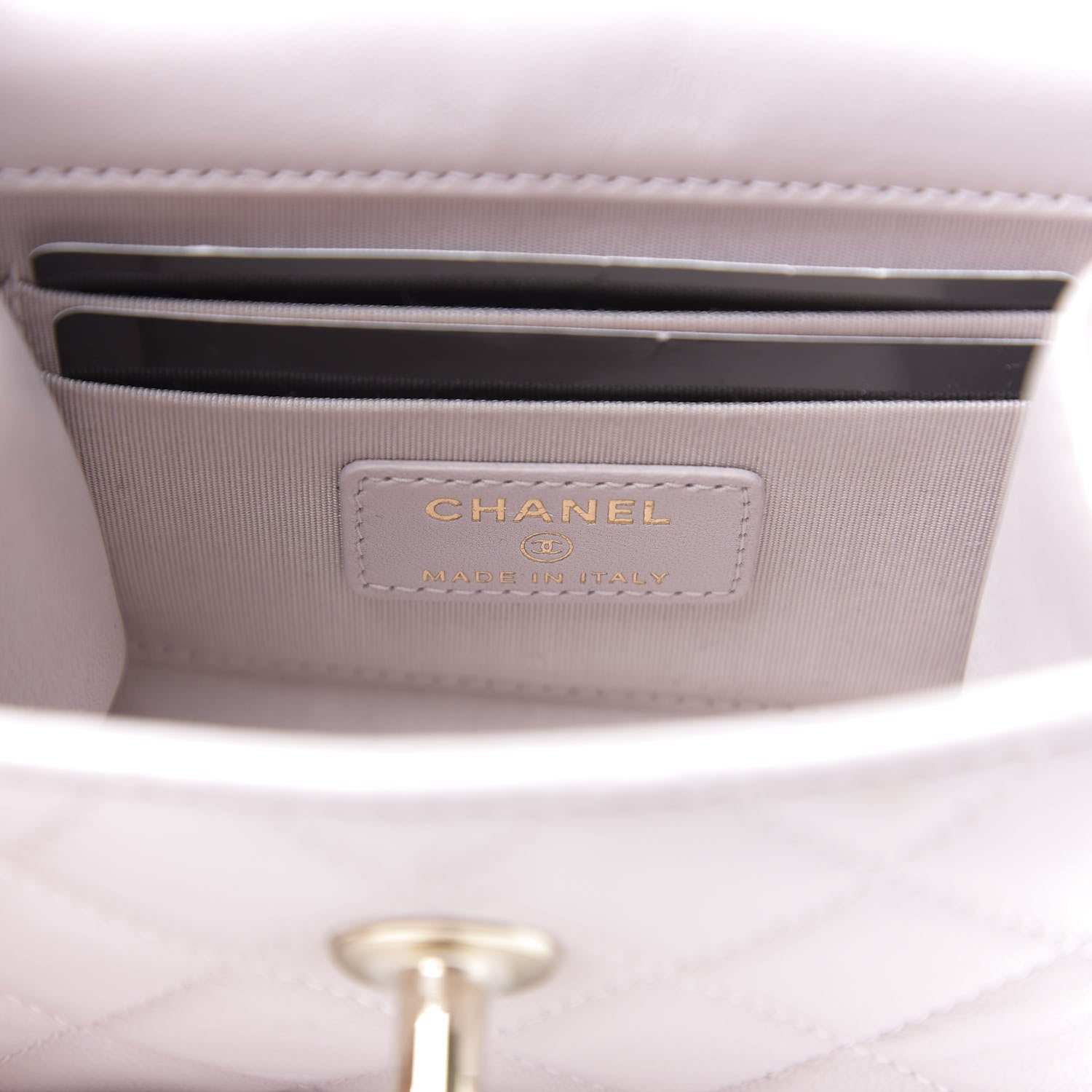 Chanel Lambskin Quilted Mini Trendy CC Clutch With Chain Lilas Lilac 7 of 10