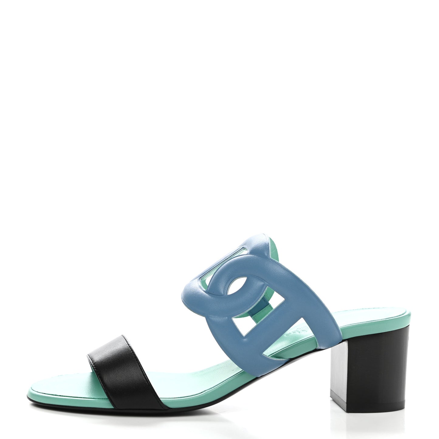 Nappa Bikini Sandals 37 Multicolore Vert Absinthe