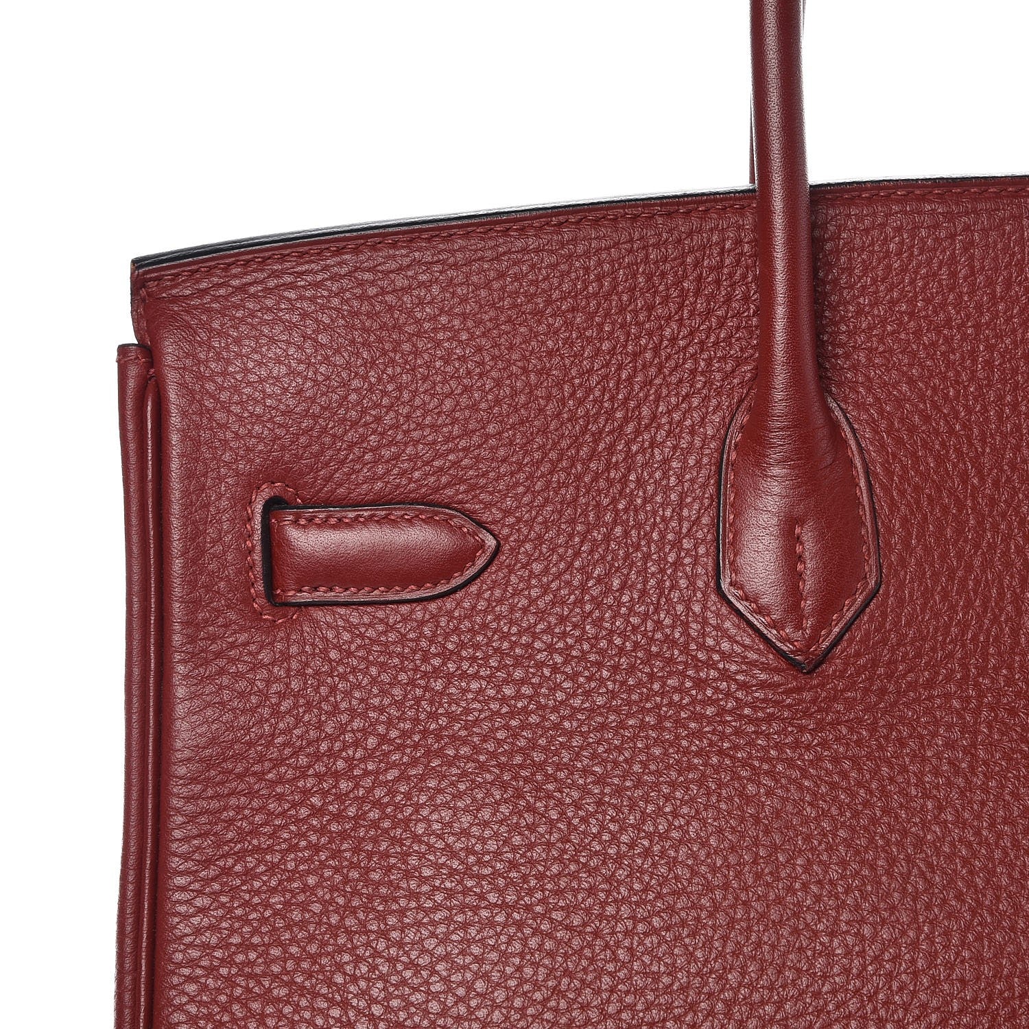 Hermes Taurillon Clemence Birkin 35 Rouge H 13 of 41