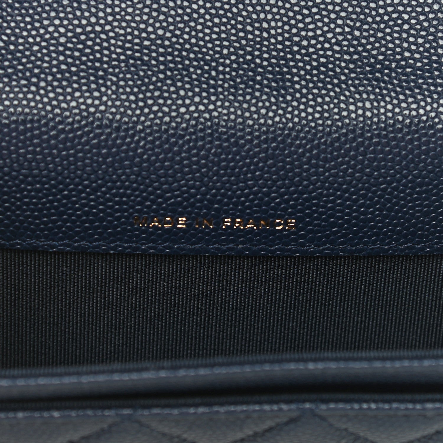 Chanel Caviar Quilted Flap Card Holder Wallet Navy Blue 7 of 12