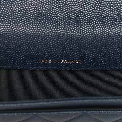 Chanel Caviar Quilted Flap Card Holder Wallet Navy Blue 7 of 12