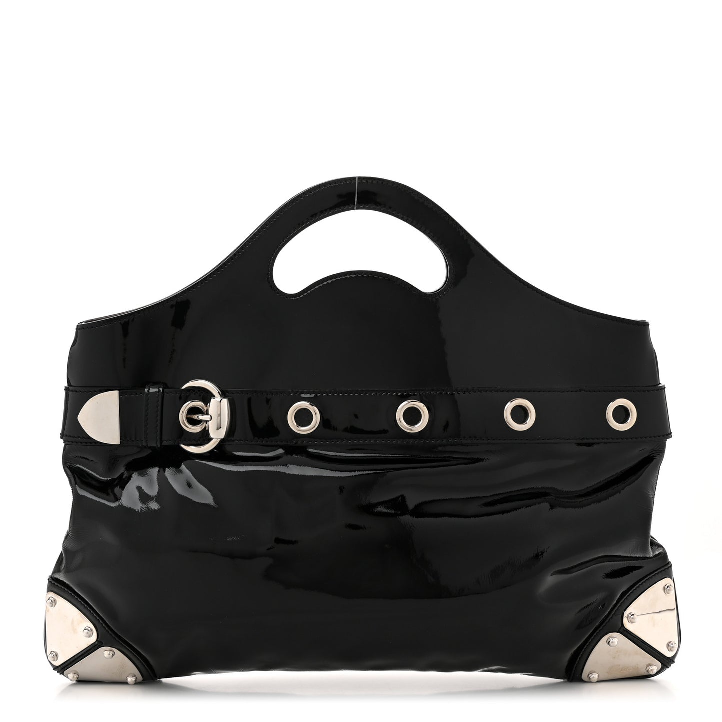 Patent Romy Medium Tote Black