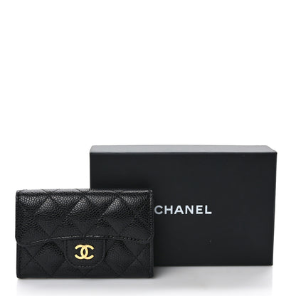 Chanel Caviar Quilted Flap Card Holder Wallet Black 8 of 8