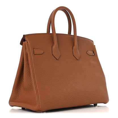 Hermes Togo Swift Officier Birkin 25 Gold Ambre 3 of 13