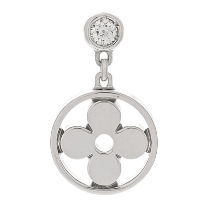 Louis Vuitton 18K White Gold Diamond Idylle Blossom Single Stud Earring 1 of 4