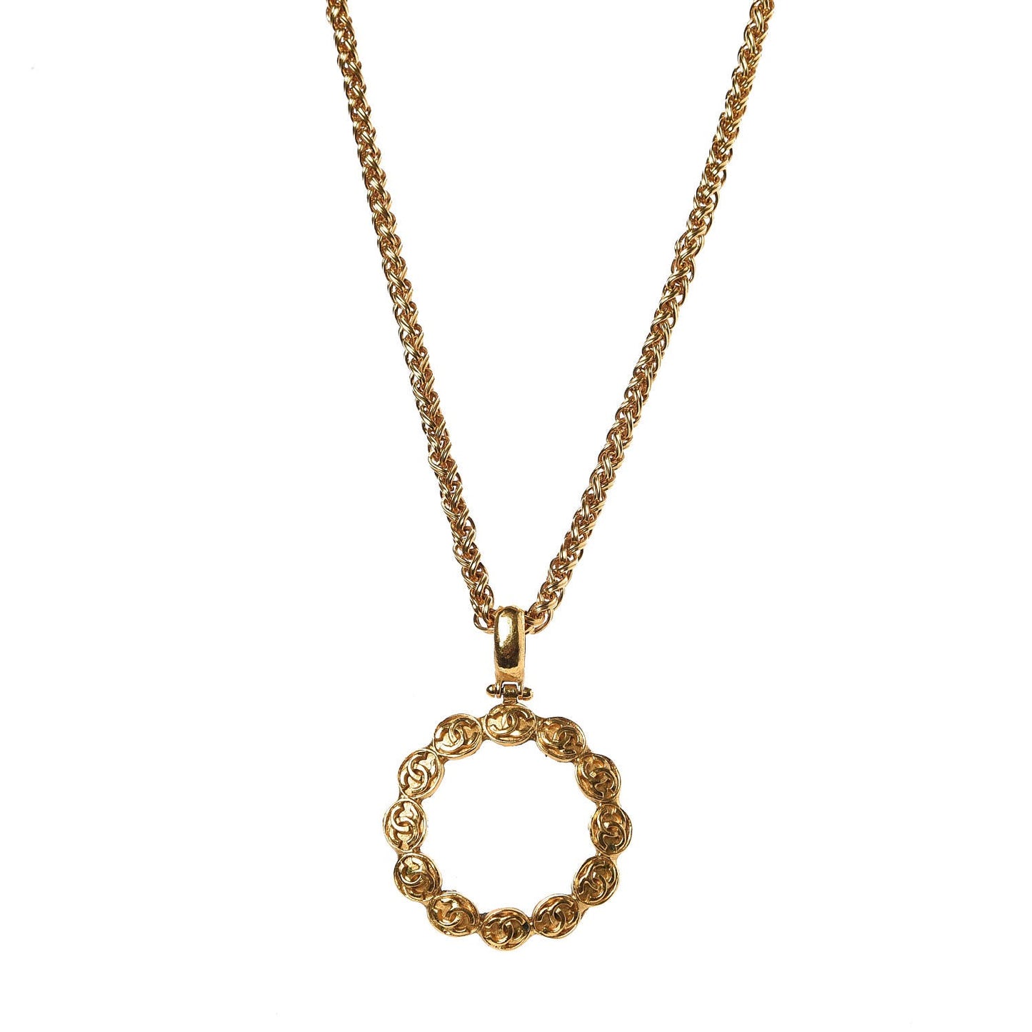 Loupe Magnifying Glass Necklace Gold
