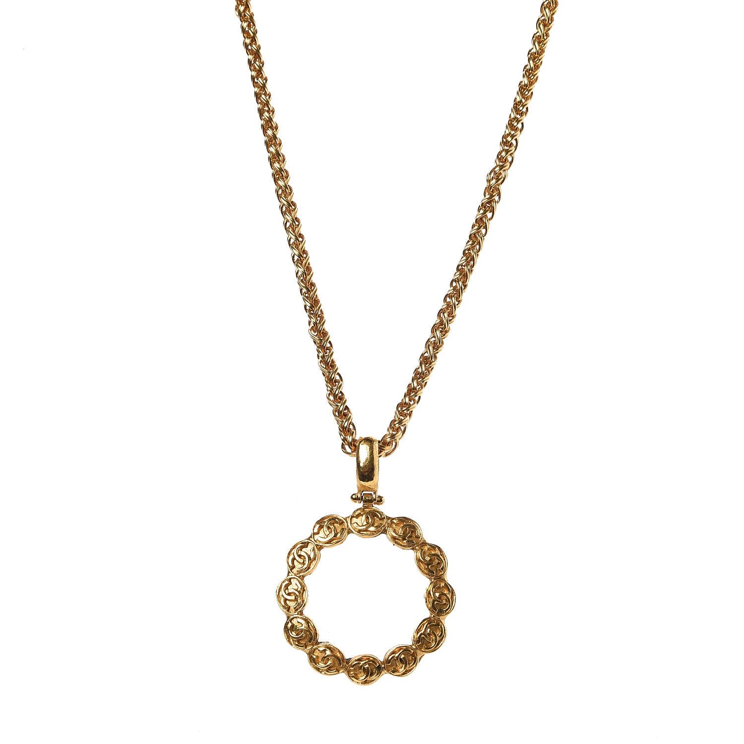Chanel Loupe Magnifying Glass Necklace Gold 1 of 6